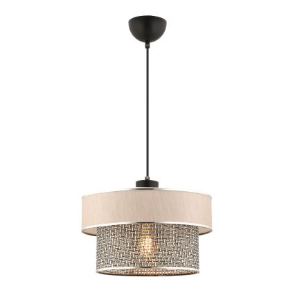 Suspension sur câble ERO 1xE27/60W/230V crème/gris