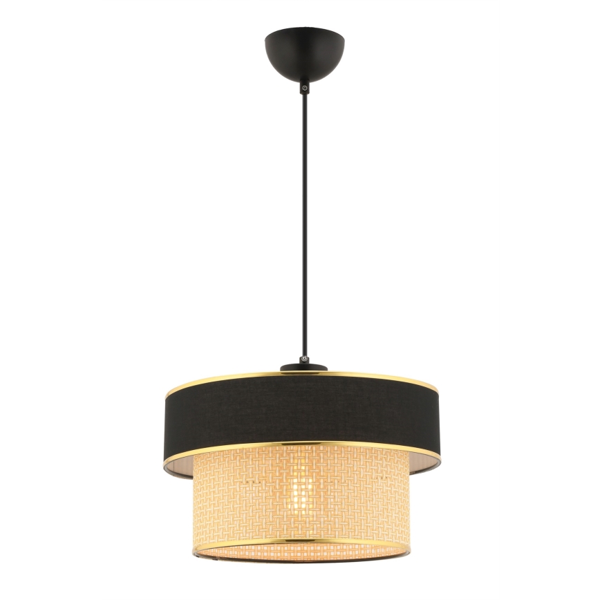 Suspension sur câble ERO 1xE27/60W/230V noir/beige