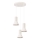 Suspension sur câble ESTRIA 3xE14/10W/230V Ø 30 cm crème