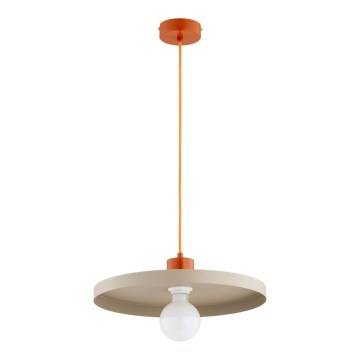 Suspension sur câble ETERI 1xE27/15W/230V beige/cuivrée