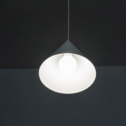 Suspension sur câble ETNA 1xE27/15W/230V diam. 18,5 cm blanche