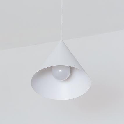 Suspension sur câble ETNA 1xE27/15W/230V diam. 18,5 cm blanche