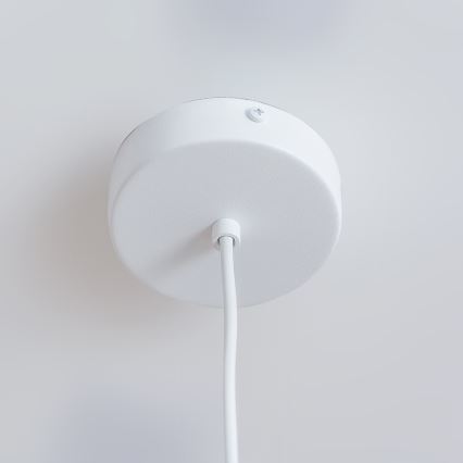 Suspension sur câble ETNA 1xE27/15W/230V diam. 18,5 cm blanche