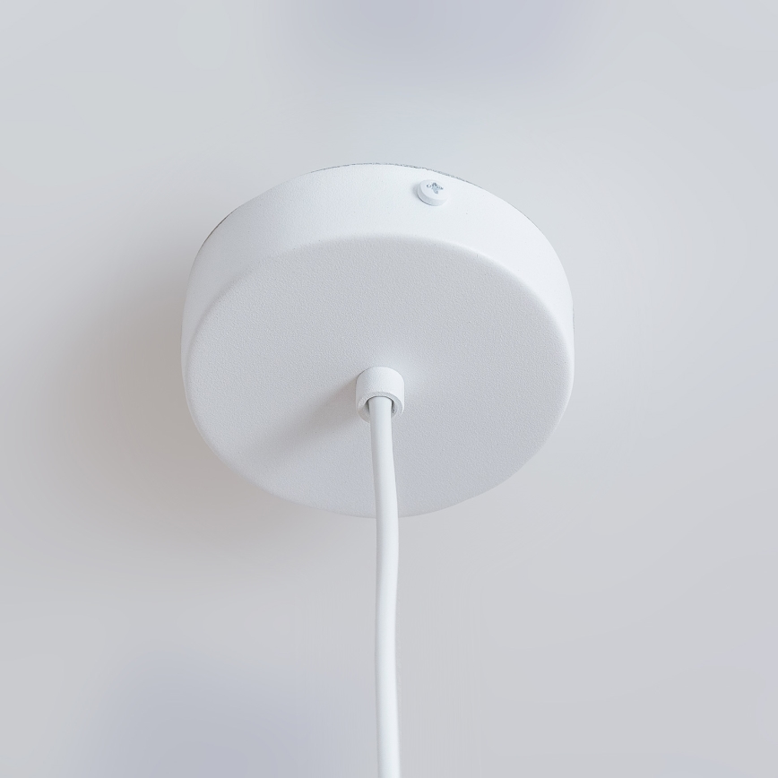 Suspension sur câble ETNA 1xE27/15W/230V diam. 18,5 cm blanche