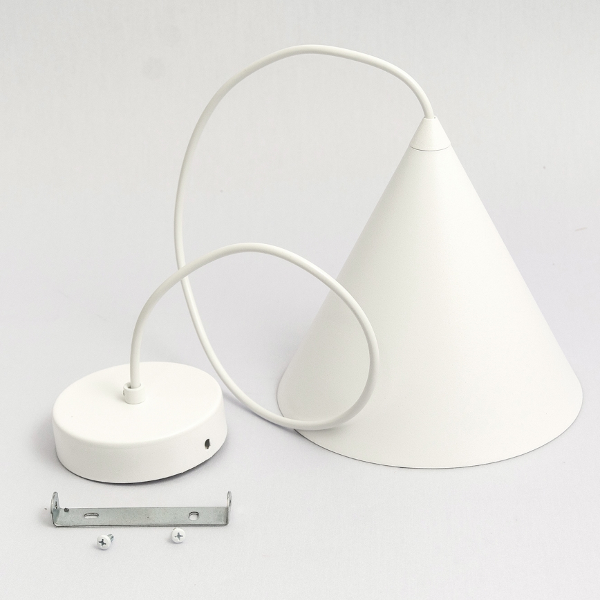 Suspension sur câble ETNA 1xE27/15W/230V diam. 18,5 cm blanche