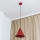 Suspension sur câble ETNA 1xE27/15W/230V, diam. 25 cm, rouge
