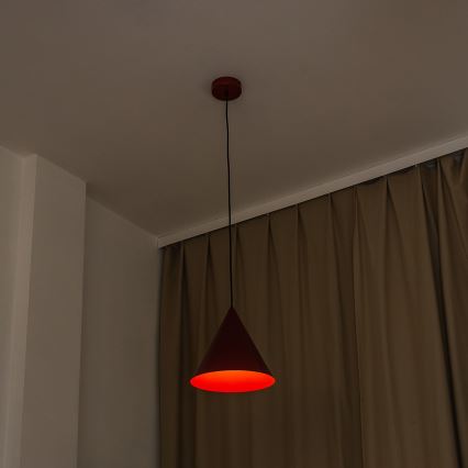 Suspension sur câble ETNA 1xE27/15W/230V, diam. 25 cm, rouge