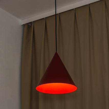 Suspension sur câble ETNA 1xE27/15W/230V, diam. 25 cm, rouge