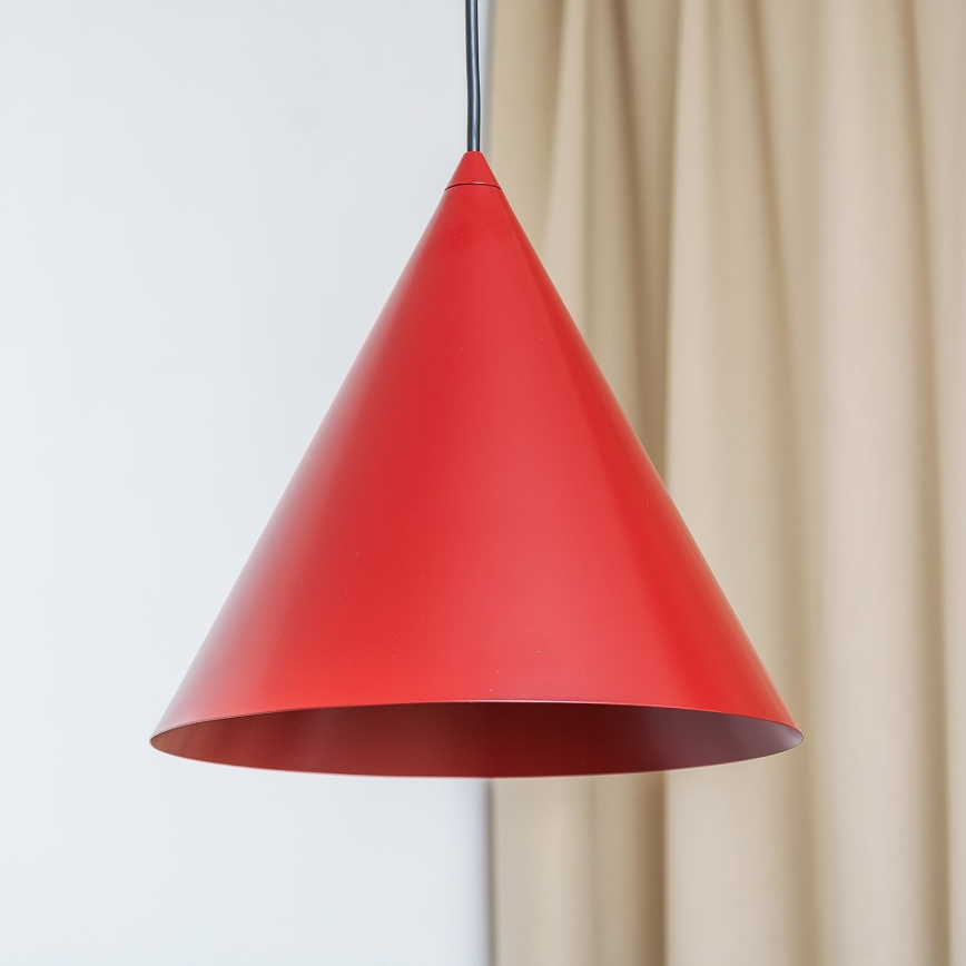 Suspension sur câble ETNA 1xE27/15W/230V, diam. 25 cm, rouge