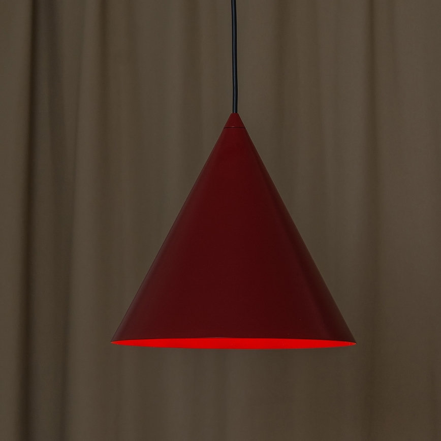 Suspension sur câble ETNA 1xE27/15W/230V, diam. 25 cm, rouge