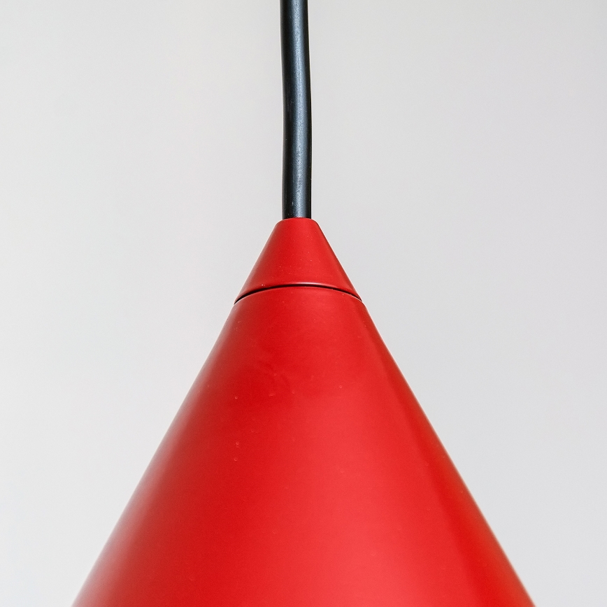 Suspension sur câble ETNA 1xE27/15W/230V, diam. 25 cm, rouge
