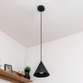 Suspension sur câble ETNA 1xE27/15W/230V Ø 18,5 cm noire