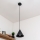 Suspension sur câble ETNA 1xE27/15W/230V Ø 18,5 cm noire