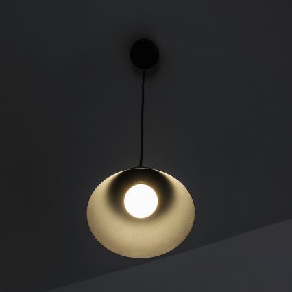 Suspension sur câble ETNA 1xE27/15W/230V Ø 18,5 cm noire