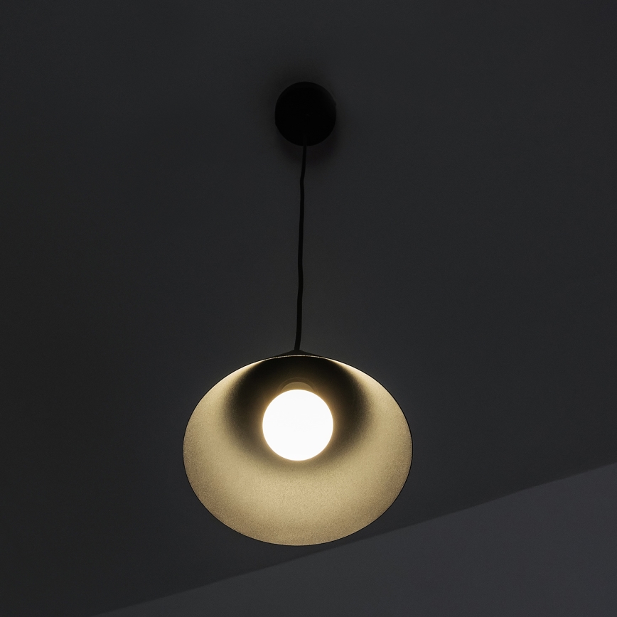 Suspension sur câble ETNA 1xE27/15W/230V Ø 18,5 cm noire