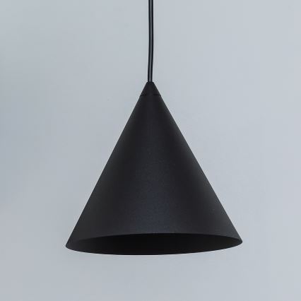 Suspension sur câble ETNA 1xE27/15W/230V Ø 18,5 cm noire