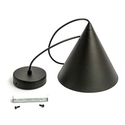 Suspension sur câble ETNA 1xE27/15W/230V Ø 18,5 cm noire
