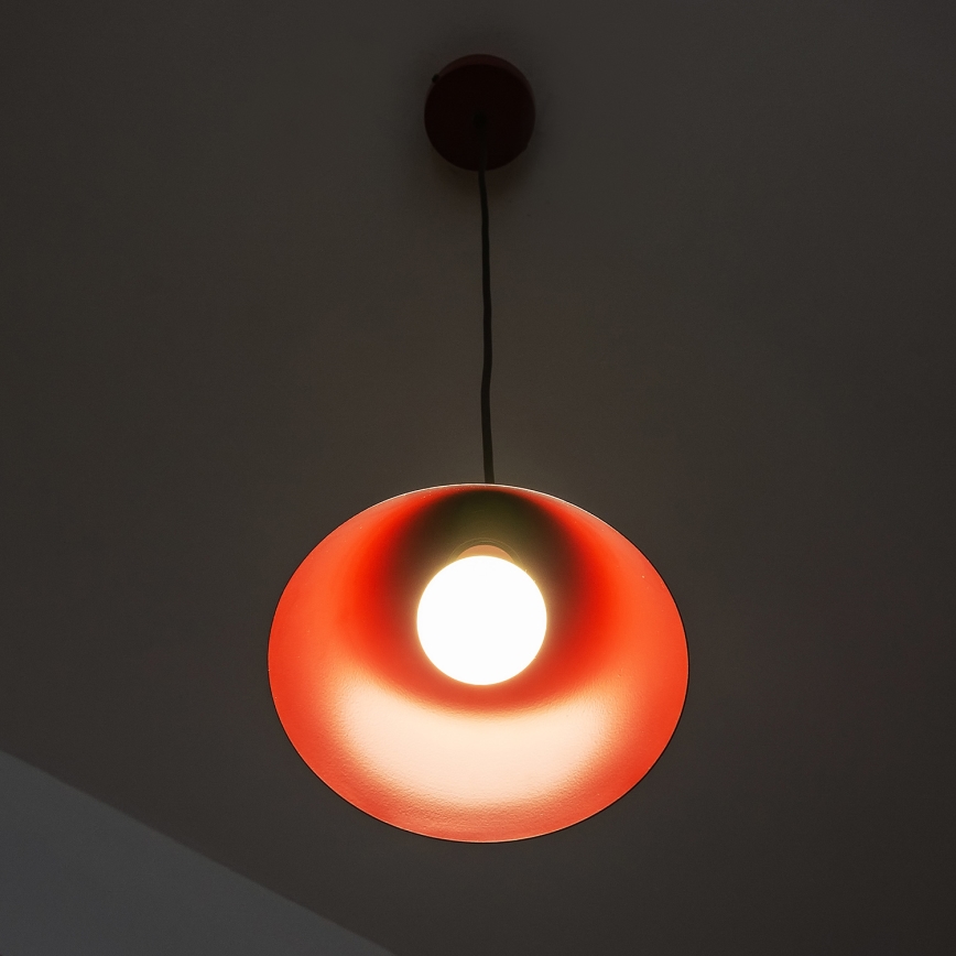 Suspension sur câble ETNA 1xE27/15W/230V Ø 18,5 cm rouge