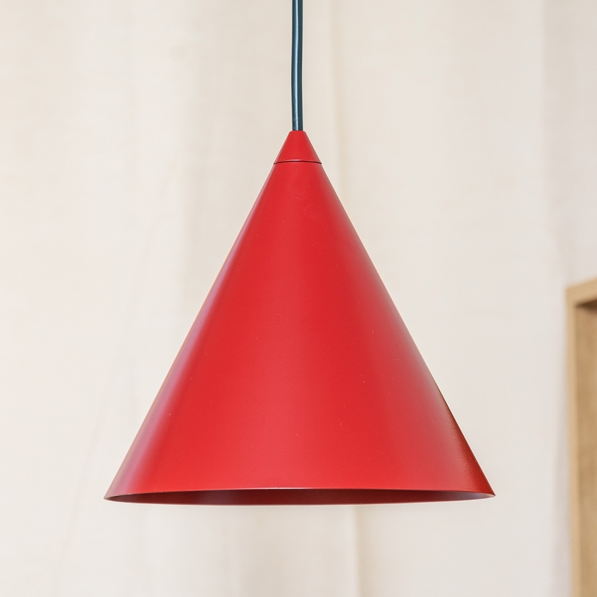 Suspension sur câble ETNA 1xE27/15W/230V Ø 18,5 cm rouge