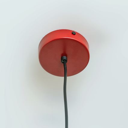 Suspension sur câble ETNA 1xE27/15W/230V Ø 18,5 cm rouge