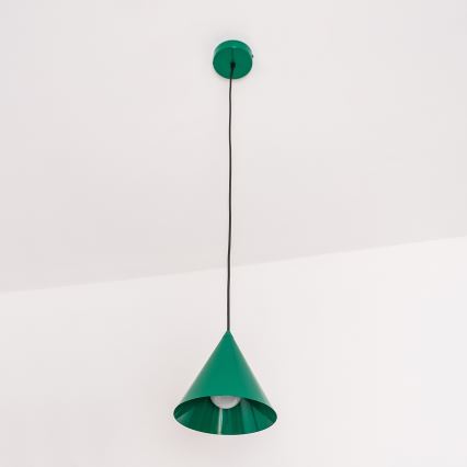 Suspension sur câble ETNA 1xE27/15W/230V Ø 18,5 cm, vert