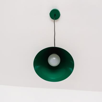 Suspension sur câble ETNA 1xE27/15W/230V Ø 18,5 cm, vert