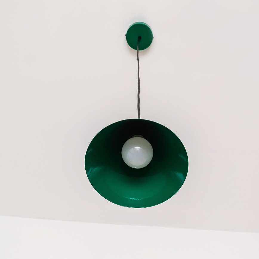Suspension sur câble ETNA 1xE27/15W/230V Ø 18,5 cm, vert