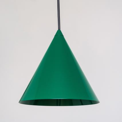 Suspension sur câble ETNA 1xE27/15W/230V Ø 18,5 cm, vert