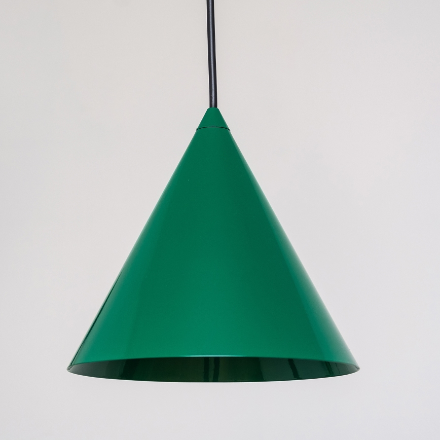 Suspension sur câble ETNA 1xE27/15W/230V Ø 18,5 cm, vert