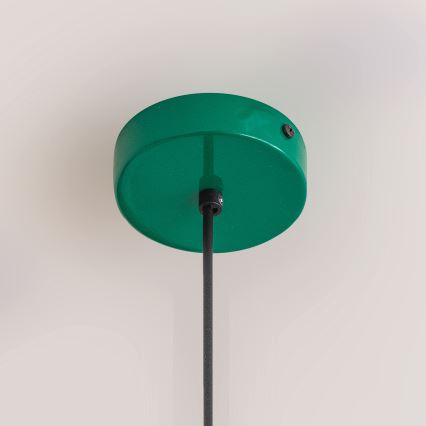 Suspension sur câble ETNA 1xE27/15W/230V Ø 18,5 cm, vert