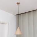 Suspension sur câble ETNA 1xE27/15W/230V Ø 25 cm beige