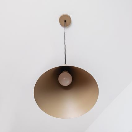 Suspension sur câble ETNA 1xE27/15W/230V Ø 25 cm beige