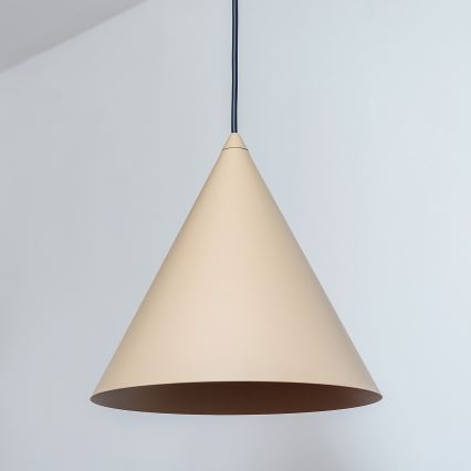 Suspension sur câble ETNA 1xE27/15W/230V Ø 25 cm beige