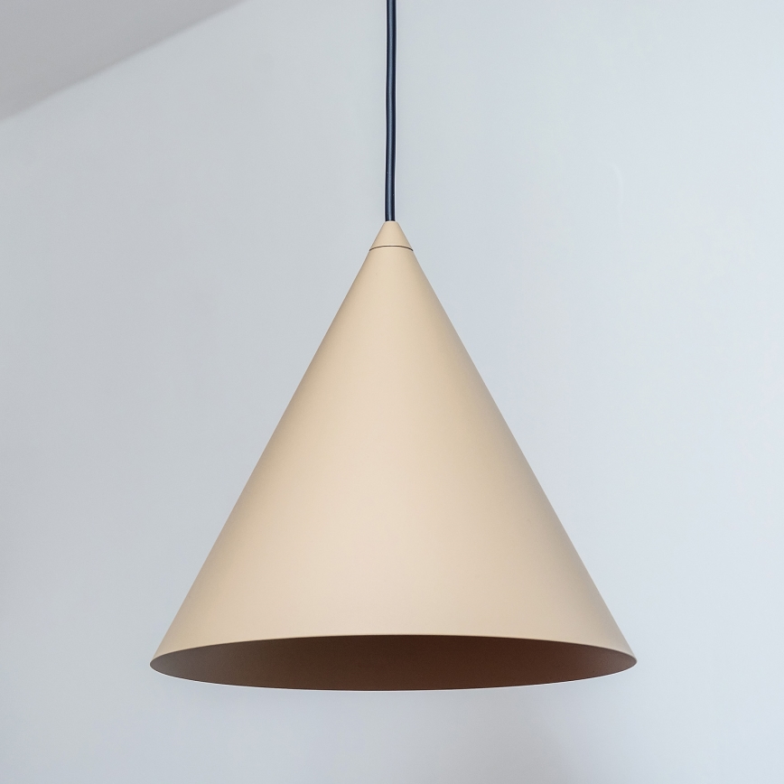 Suspension sur câble ETNA 1xE27/15W/230V Ø 25 cm beige