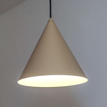 Suspension sur câble ETNA 1xE27/15W/230V Ø 25 cm beige