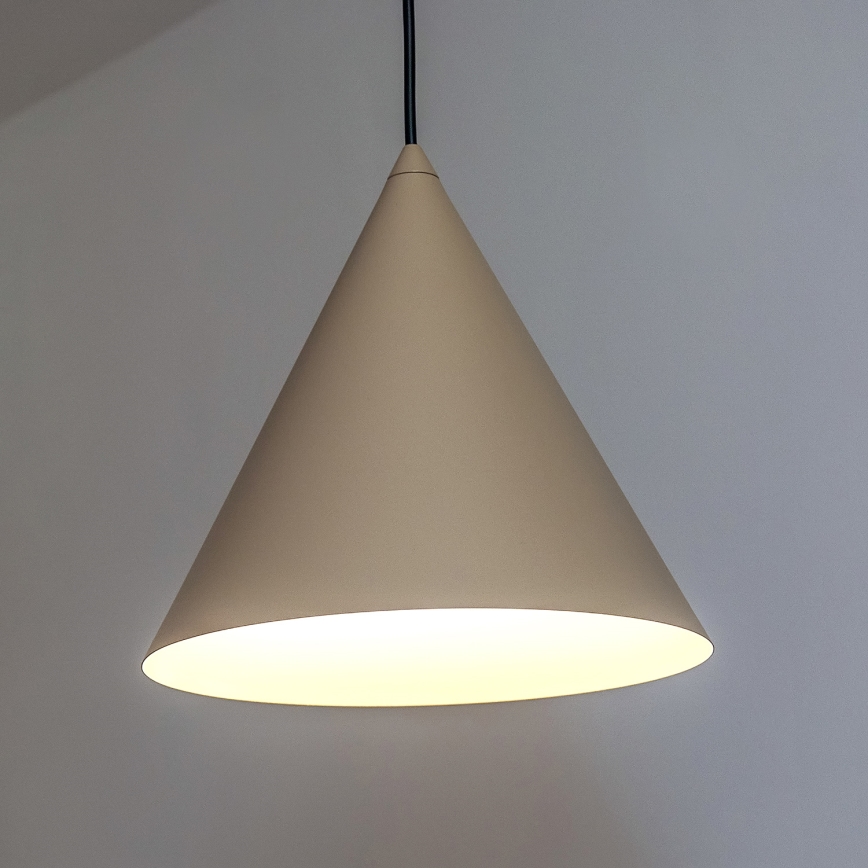 Suspension sur câble ETNA 1xE27/15W/230V Ø 25 cm beige