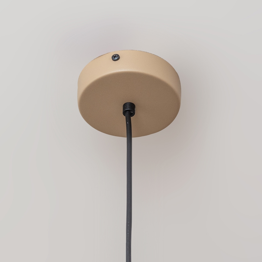 Suspension sur câble ETNA 1xE27/15W/230V Ø 25 cm beige