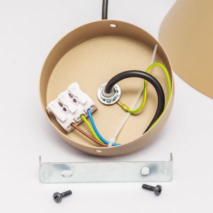Suspension sur câble ETNA 1xE27/15W/230V Ø 25 cm beige