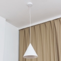 Suspension sur câble ETNA 1xE27/15W/230V Ø 25 cm blanche