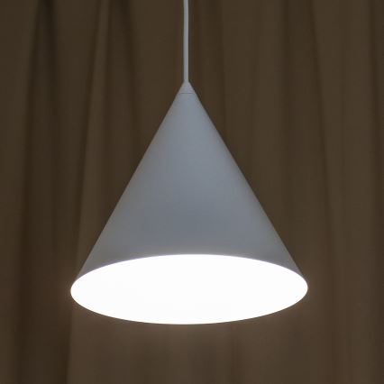 Suspension sur câble ETNA 1xE27/15W/230V Ø 25 cm blanche