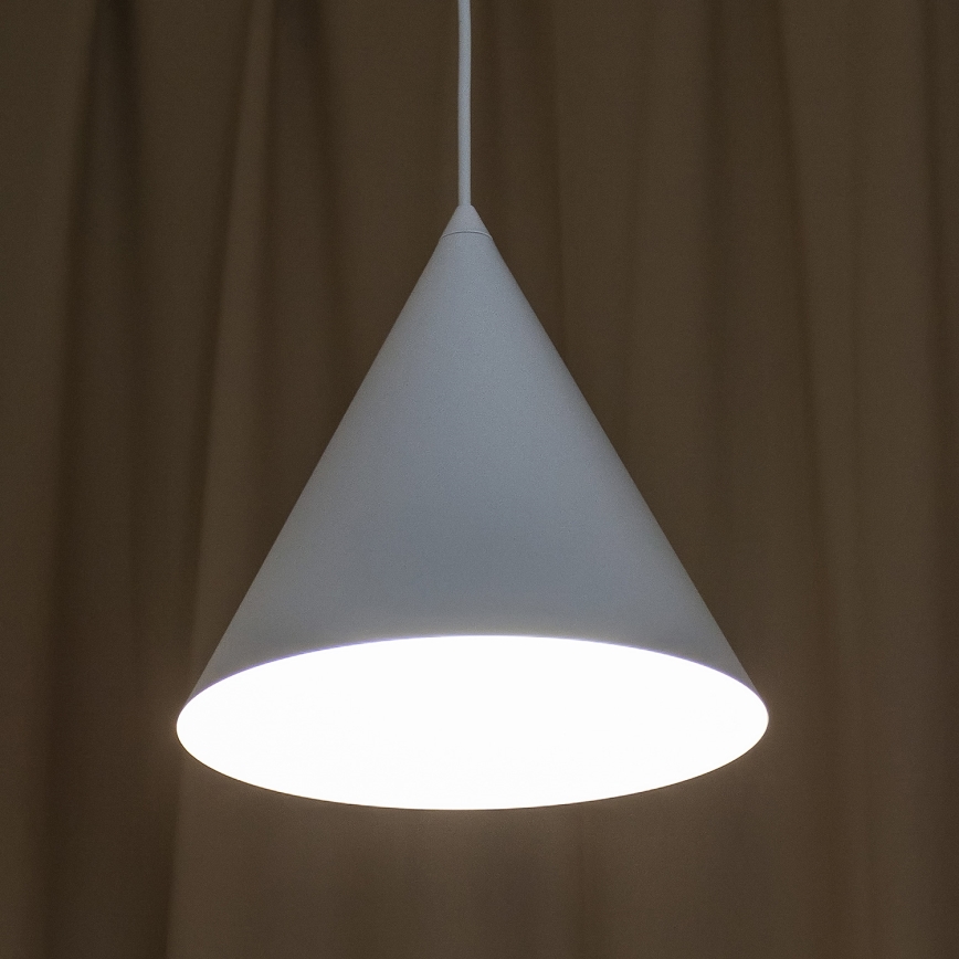 Suspension sur câble ETNA 1xE27/15W/230V Ø 25 cm blanche