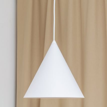 Suspension sur câble ETNA 1xE27/15W/230V Ø 25 cm blanche