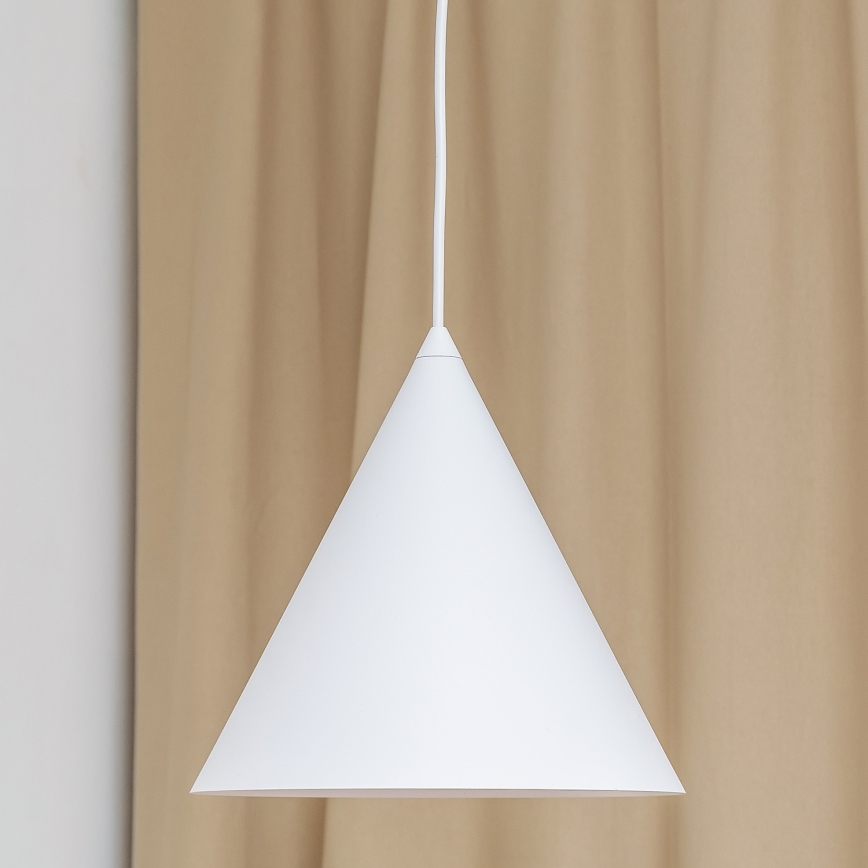 Suspension sur câble ETNA 1xE27/15W/230V Ø 25 cm blanche