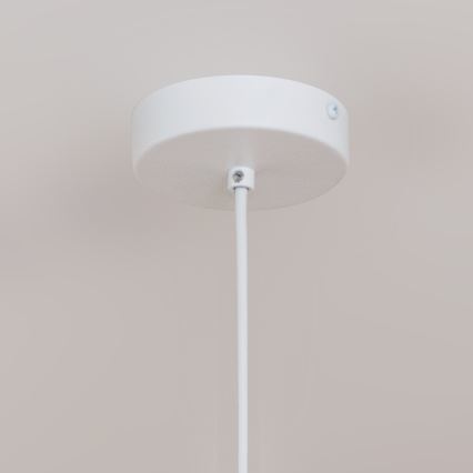 Suspension sur câble ETNA 1xE27/15W/230V Ø 25 cm blanche