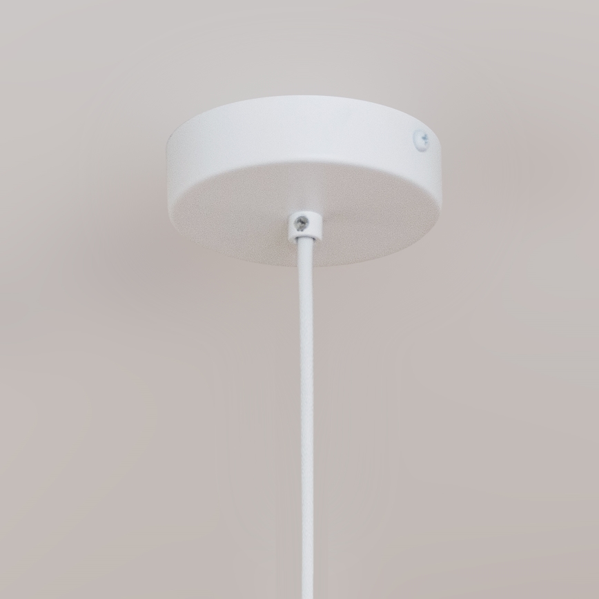 Suspension sur câble ETNA 1xE27/15W/230V Ø 25 cm blanche