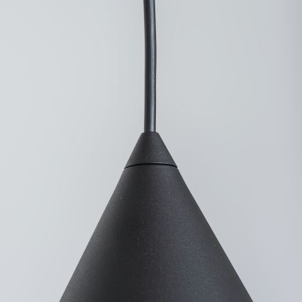 Suspension sur câble ETNA 1xE27/15W/230V Ø 25 cm noire
