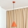 Suspension sur câble ETNA 1xE27/15W/230V Ø 25 cm orange