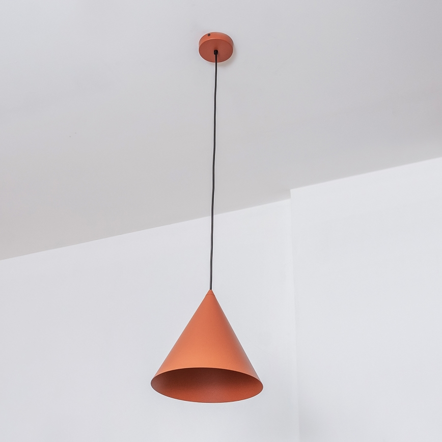 Suspension sur câble ETNA 1xE27/15W/230V Ø 25 cm orange