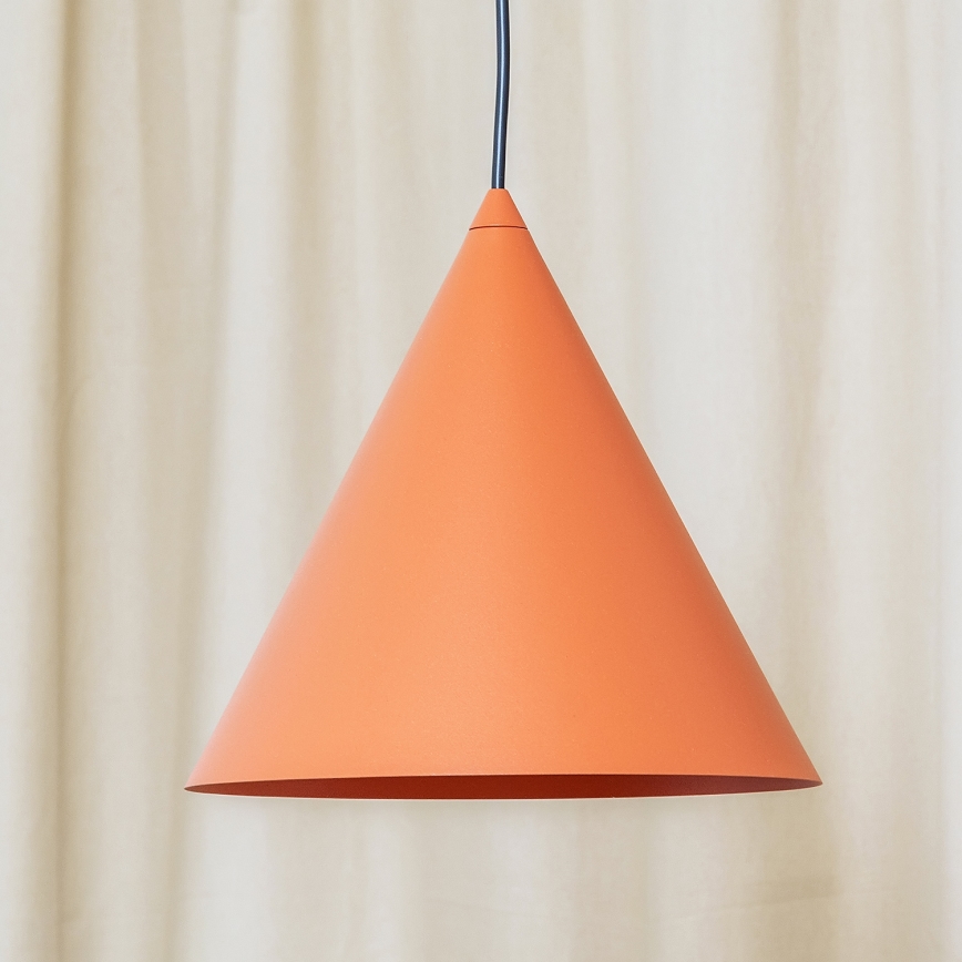 Suspension sur câble ETNA 1xE27/15W/230V Ø 25 cm orange