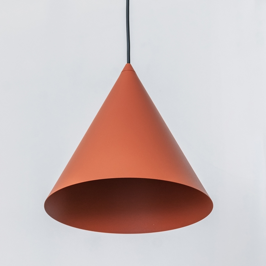Suspension sur câble ETNA 1xE27/15W/230V Ø 25 cm orange